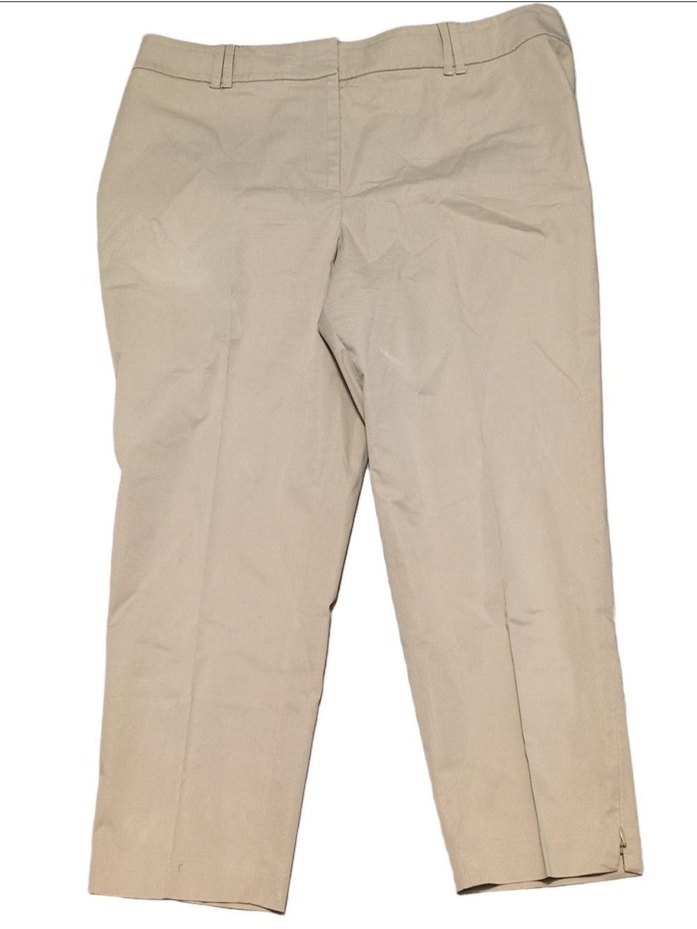 Ann Taylor Tan Pants With Zipped Ankle Size 14